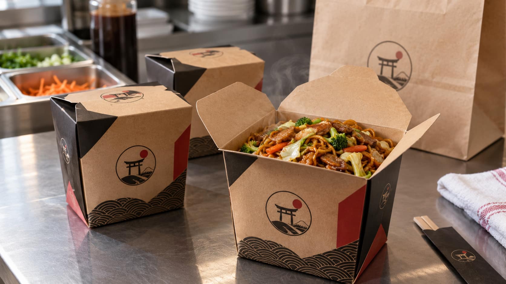 Fornecedor de embalagem box personalizada para yakissoba 